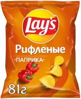 Чипсы Lay's картофельные Паприка рифленые, 81 г