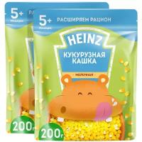 Каша Heinz молочная кукурузная, с 5 месяцев, 200 г, 2 уп