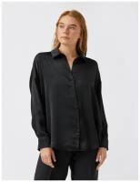 Рубашка с длинным рукавом KOTON WOMEN, 2SAK60085UW, цвет: BLACK, размер: 44