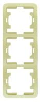 Рамка 3м вертик Mimoza крем встроенный монтаж (Makel), арт. 32033