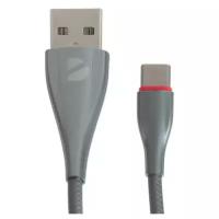 Кабель Deppa Ceramic, Type-C - USB, 2 А, 1 м, серый