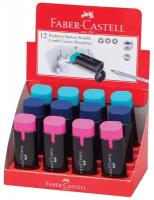 Точилка с ластиком Faber-Castell Combi, 1 отверстие, контейнер, ассорти