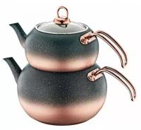 Набор из 2 чайников. O.M.S. Чайник для плиты 3,75 л, заварочный чайник 1,8 л, а/п