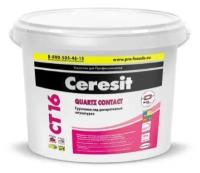 Грунт для внутренних и наружных работ Ceresit CT 16 Quartz Contact белый 5 л
