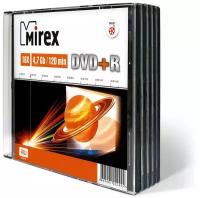 Диск DVD+R Mirex 4,7 GB 16x (5 штук в уп) UL130013A1F 838866