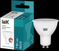 Лампа IEK LED PAR16, 7Вт, 230В, 4000К, GU10, софит