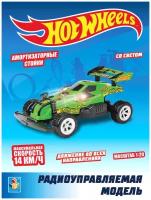 Машинка Hot Wheels багги на р/у со светом, на батарейках, зелёная