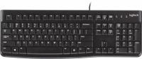 Клавиатура Logitech K120 черная, офисная, 104 клавиши, защита от воды USB 1.5м, RTL