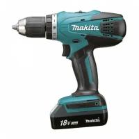 Дрель-шуруповерт акк. Makita DF457DWE 18В,2х1.5АчLi-ion, БЗП-13мм,0-400