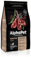 Сухой корм AlphaPet для взрослых кошек с чувствительным пищеварением с ягненком 1,5 кг