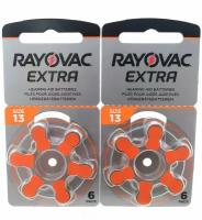 Батарейки (12шт) для слуховых аппаратов RAYOVAC 13 PR48 EXTRA 1.45В