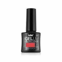 Гель-лак для ногтей KIKI оттенок 53 GEL UV&LED, коралловый неон, 6 мл