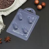 Форма для шоколада ТероПром 9518077 пластиковая «Ананас мини», 4,1×2,7×1,1 см, цвет прозрачный