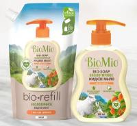 BioMio BIO-SOAP с маслом абрикоса, 300 мл + BioMio BIO-SOAP Refill с маслом абрикоса, 500 мл