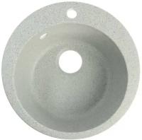 Мойка для кухни из камня Zein 30/Q10, d = 475 мм, круглая, перелив, цвет светло-серый Zein 7573721