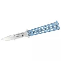 Нож-бабочка (балисонг) Грифон, сталь 420, рукоять синий металл
