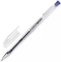 Ручка гелевая BRAUBERG «Jet», синяя, корпус прозрачный, узел 0,5 мм, линия письма 0,35 мм, 141019