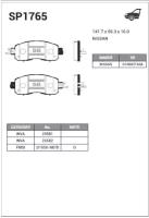 Колодки дисковые передние Nissan Teana III 2.5 13 Sangsin Brake SP1765