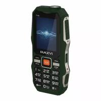 Телефон MAXVI P100, 2 SIM, зелёный