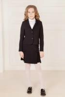 Школьный жакет для девочки Инфанта, модель 80712, цвет черный, размер 134/60