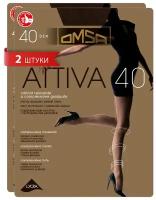 Колготки Omsa Attiva, 40 den, 2 шт., размер 5XL, коричневый