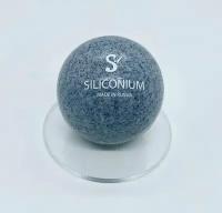 Мяч массажный Siliconium/серый с силиконовой крошкой/Мяч для МФР