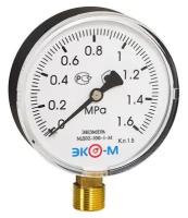 Манометр экомера МД02(Э)-100мм 0-1,6 МПа 1/2