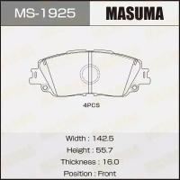 Колодки тормозные дисковые Masuma MS-1925