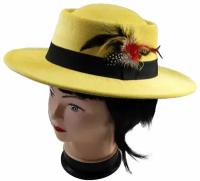 Карнавальная шляпа с пером женская