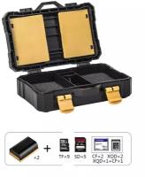 Кейс для аккумуляторов и карт памяти / водонепроницаемый ударопрочный футляр для батареек и флеш-карт