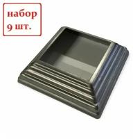Кованый элемент Royal Kovka Основание балясин 98х98х28 мм под квадрат 60х60 мм металл 0.8 мм арт ОБ5260-9