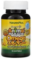 NaturesPlus Animal Parade Omega 3/6/9 капс., 90 шт., лимон