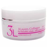 Japan Gals Увлажняющий крем 3Layers Collagen для лица