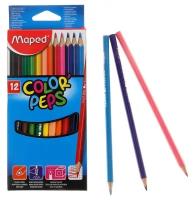 Maped Карандаши трёхгранные 12 цветов, Maped Color Peps, европодвес