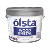 Краска акриловая Olsta Wood & Metal полуматовая бесцветный 0.9 л 1.23 кг