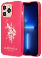 Чехол CG Mobile U.S. Polo Assn. TPU FLUO Logo Bigl horse Hard для iPhone 13 Pro, цвет Розовый (USHCP13LUHRFP)