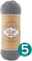 Пряжа для вязания ALIZE 'Superwash Artisan', 100г, 420м (75% SW шерсть, 25% полиамид) (836 серый), 5 мотков