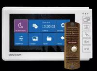 Комплект видеодомофона NOVIcam SMILE 7 HD KIT Novicam v.4807 - комплект HD видеодомофона, монитор и вызывная панель, функция записи цвет панели: коричневый