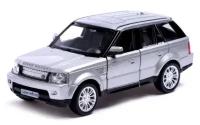 Металлический транспорт Автоград Машина металлическая LAND ROVER RANGE ROVER SPORT,1:32, открываются двери, инерция, цвет серый