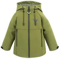Куртка демисезонная для девочки, мальчика, softshell teflon В21120 Хаки (140)