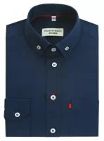 Школьная рубашка COLLETTO BIANCO, размер 31 128-134, синий