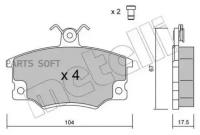METELLI 2200301 К-т дисков. тормоз. колодок