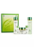 Набор средств для лица с экстрактом зелёного чая JIGOTT Well-Being Green tea Skin care 3 Set