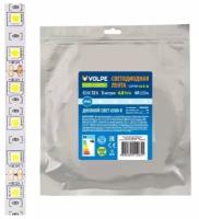 Светодиодная лента Volpe ULS-Q323 2835-60LED/m-8mm-IP65-DC12V-4,8W/m-5M-6500K Катушка 5 м. Дневной свет(6500K). ТМ