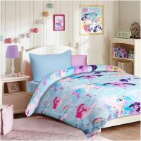 Комплект постельного белья Mona Liza Силеста, 1.5-спальное, бязь, розовый/голубой