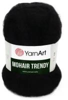 Пряжа для вязания YarnArt Mohair Trendy (ЯрнАрт Мохер Тренди) - 1 моток 102 черный, полушерсть пушистая, 50% акрил, 50% мохер, 220м/100г