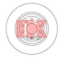 2047136 NK Диск тормозной задний / audi a3 04~, skoda superb 08~, vw eos, golf 06~, passat 06~, passat cc 09~