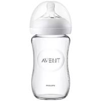 Бутылочка Philips Avent для кормления 240 мл, 1 шт, серия NATURAL 2.0, Стекло