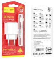 HOCO Аксессуар HC-66861 C98A Сетевое ЗУ + Кабель Micro 1m QC 3.0 1 USB Выход: 5V 9V 12V, 18W White