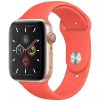 Силиконовый ремешок для Apple Watch 38-40-41 mm, Series 1-9, SE / Сменный браслет (Sport Band) для смарт часов Эпл Вотч 38-41 мм (Pink S)